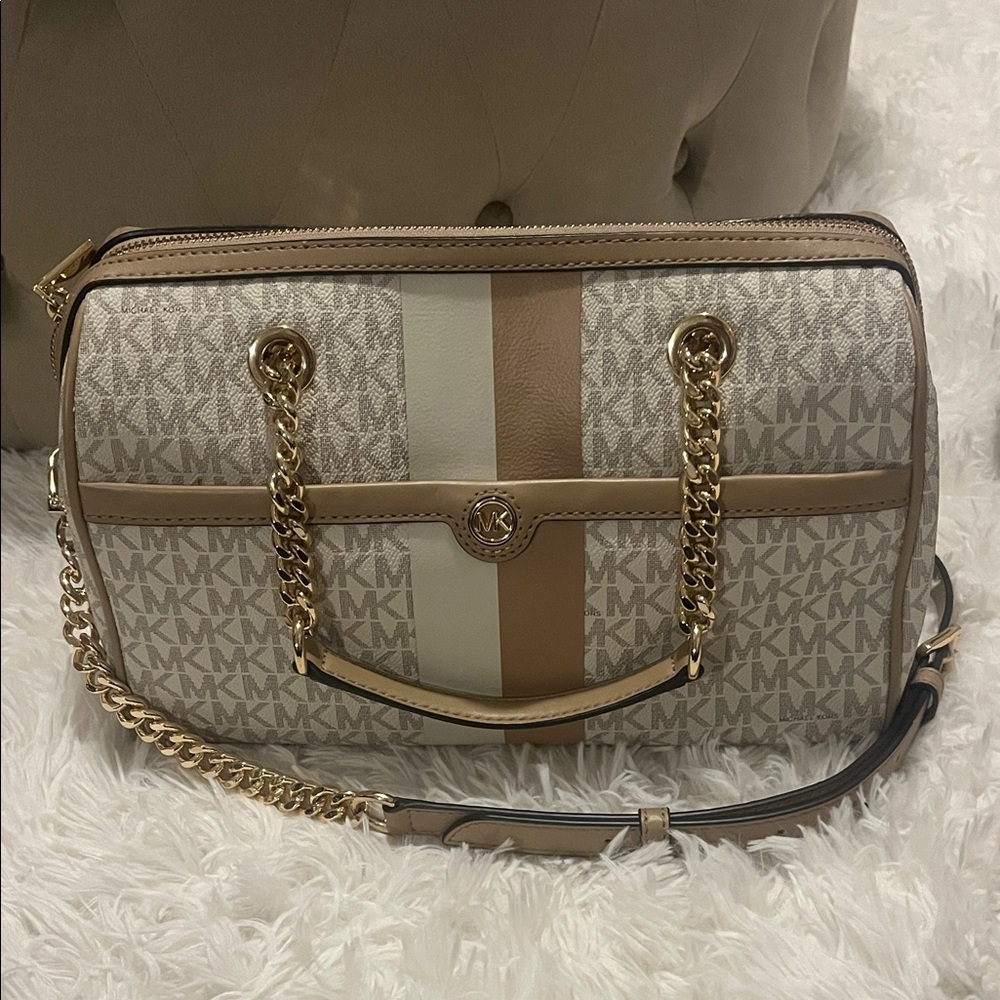 Michael Kors Beige and Brown Women's Bag